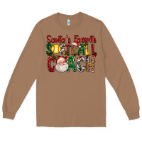 Toasted Coconut Santa's Favorite Softball Coach For Christmas Long Sleeve Tee - FaDigitalArtStudio
