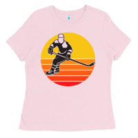 Bubblegum Pink Hockey 1 Ladies Tee - artisFamous