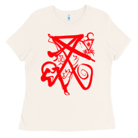 Bone lucifer calligraphy 2 Ladies Tee - artisFamous