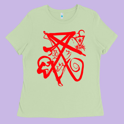 Lucifer Calligraphy 2 Ladies Tee Designed By Artisfamous