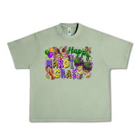 Oil Green Happy Mardi Gras Urban Heavy Tee - FaDigitalArtStudio