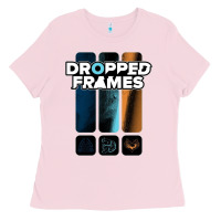 Bubblegum Pink dropped frames Ladies Tee - artisFamous