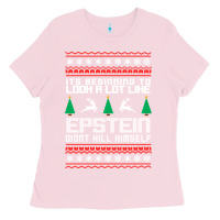 Bubblegum Pink epstein didnt kill himself christmas Ladies Tee - artisFamous