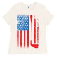 Bone Golf with USA Flag Ladies Tee - artisFamous