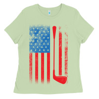 Matcha Golf with USA Flag Ladies Tee - artisFamous