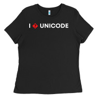Black i � unicode Ladies Tee - artisFamous