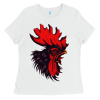 White rooster Ladies Tee - artisFamous