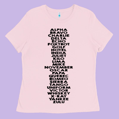 Phonetic Alphabet Ladies Tee Designed By Artisfamous
