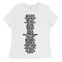 White phonetic alphabet Ladies Tee - artisFamous