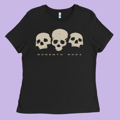Memento Mori Three Skulls Ladies Tee Designed By Artisfamous