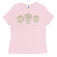 Bubblegum Pink memento mori three skulls Ladies Tee - artisFamous