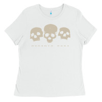 White memento mori three skulls Ladies Tee - artisFamous