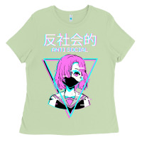 Matcha antisocial wave anime Ladies Tee - artisFamous