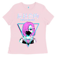 Bubblegum Pink antisocial wave anime Ladies Tee - artisFamous