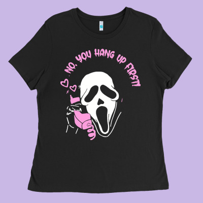 Scream Ghost Ladies Tee Designed By Artisfamous