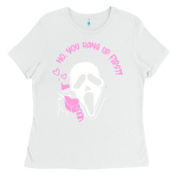 White scream ghost Ladies Tee - artisFamous