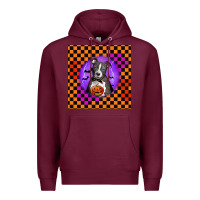 Burgundy Halloween American Pitbull Terrier Premium Hoodie - LillyAllenDesigns