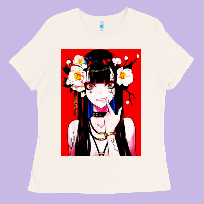 Anime Girl Japanese Ladies Tee Designed By Artisfamous