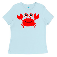 Baby Blue Red Crab Ladies Tee - artisFamous