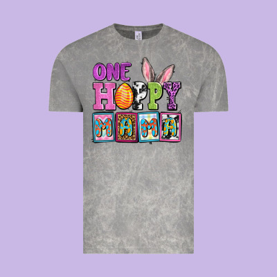 Easter Day One Hoppy Mama Vintage Tee Designed By Oliviacreatesart