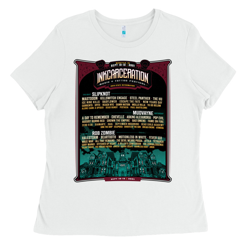 Face Mask Mansfield Ohio Inkcarceration Lineup Ladies Tee by artisFamous | Teevron