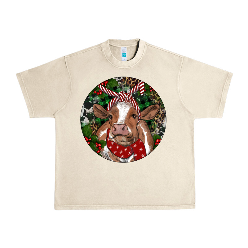 Brown Cow Christmas Urban Heavy Tee by RanaPortraitStore | Teevron