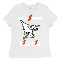 White black rock and roll Ladies Tee - artisFamous