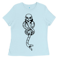 Baby Blue dark mark Ladies Tee - artisFamous