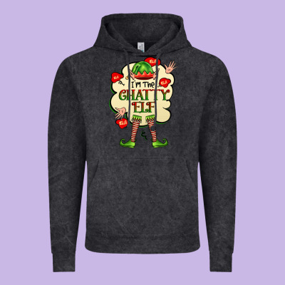 Im The Chatty Elf Vintage Hoodie Designed By Fadigitalartstudio