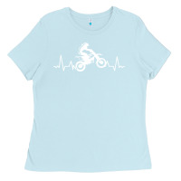 Baby Blue dirt bike Ladies Tee - artisFamous