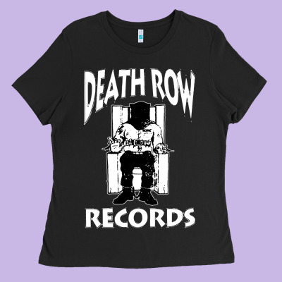Death Row Records Black Ladies Tee Designed By Artisfamous