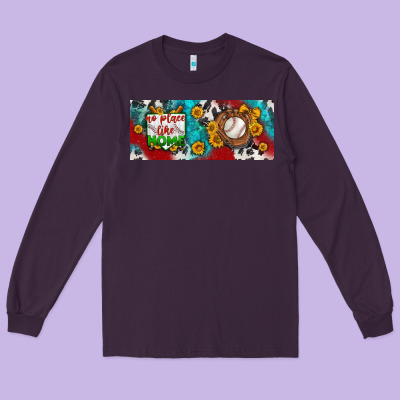 No Place Like Home Baseball Long Sleeve Tee Designed By Bundleandbundleshop