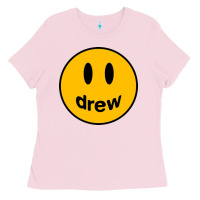 Bubblegum Pink Drew Smile House Ladies Tee - artisFamous