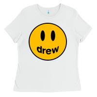 White Drew Smile House Ladies Tee - artisFamous