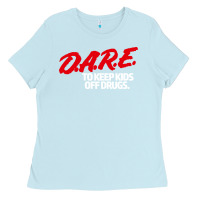 Baby Blue dare shirt Ladies Tee - artisFamous