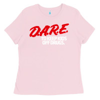 Bubblegum Pink dare shirt Ladies Tee - artisFamous