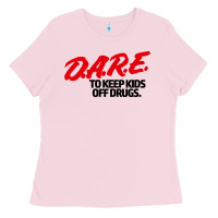 Bubblegum Pink dare shirt Ladies Tee - artisFamous
