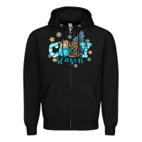 Black cozy season Zipper Hoodie - AdoDesignShop