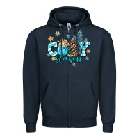 Navy cozy season Zipper Hoodie - AdoDesignShop