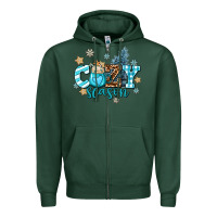 Sports Green cozy season Zipper Hoodie - AdoDesignShop