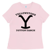 Bubblegum Pink black stone dutton ranch Ladies Tee - artisFamous