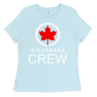 Baby Blue aviation air canada crew Ladies Tee - artisFamous