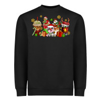 Black christmas cow coffee cups Heavyweight Sweatshirt - AdoDesignShop
