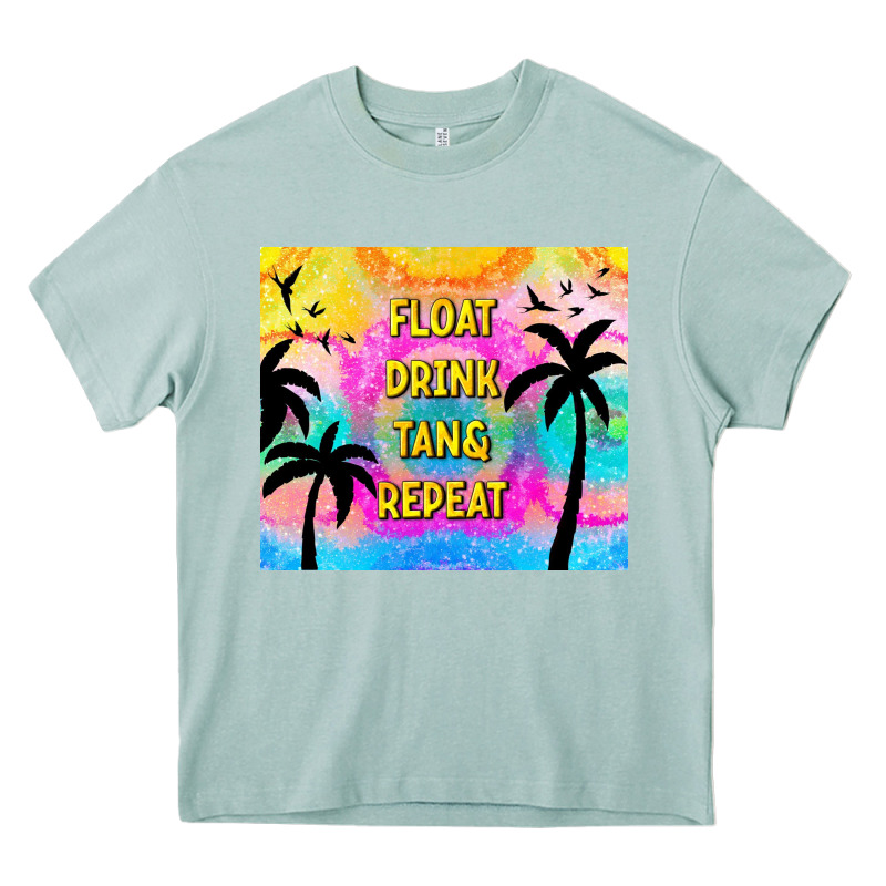 Float Drink Tan & Repeat Heavy Core Tee by TumblerDesignByShophia | Teevron