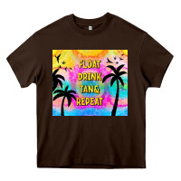 Chocolate Brown float drink tan & repeat Heavy Core Tee - TumblerDesignByShophia