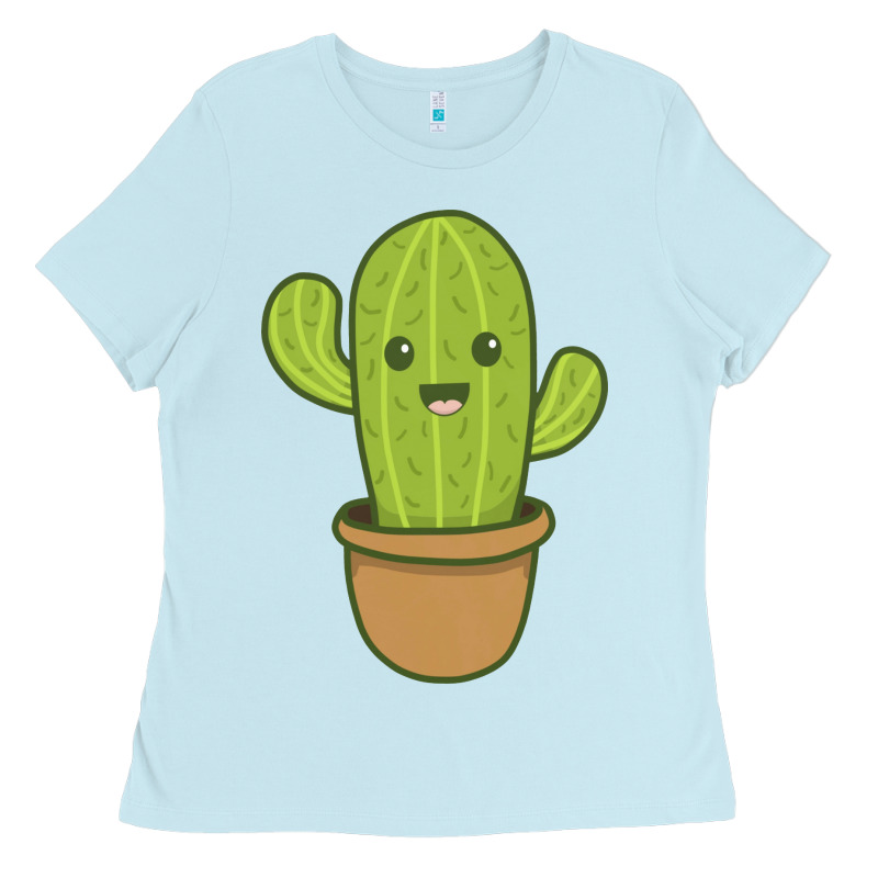 Happy Cactus Hug Me Please Ladies Tee by artisFamous | Teevron