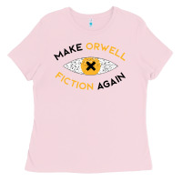 Bubblegum Pink make orwell fiction again Ladies Tee - artisFamous