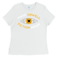 White make orwell fiction again Ladies Tee - artisFamous