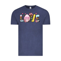 Vintage Denim Easter Day Love Easter Vintage Tee - OliviaCreatesArt