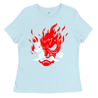Baby Blue cyberpunk 2077 Ladies Tee - artisFamous